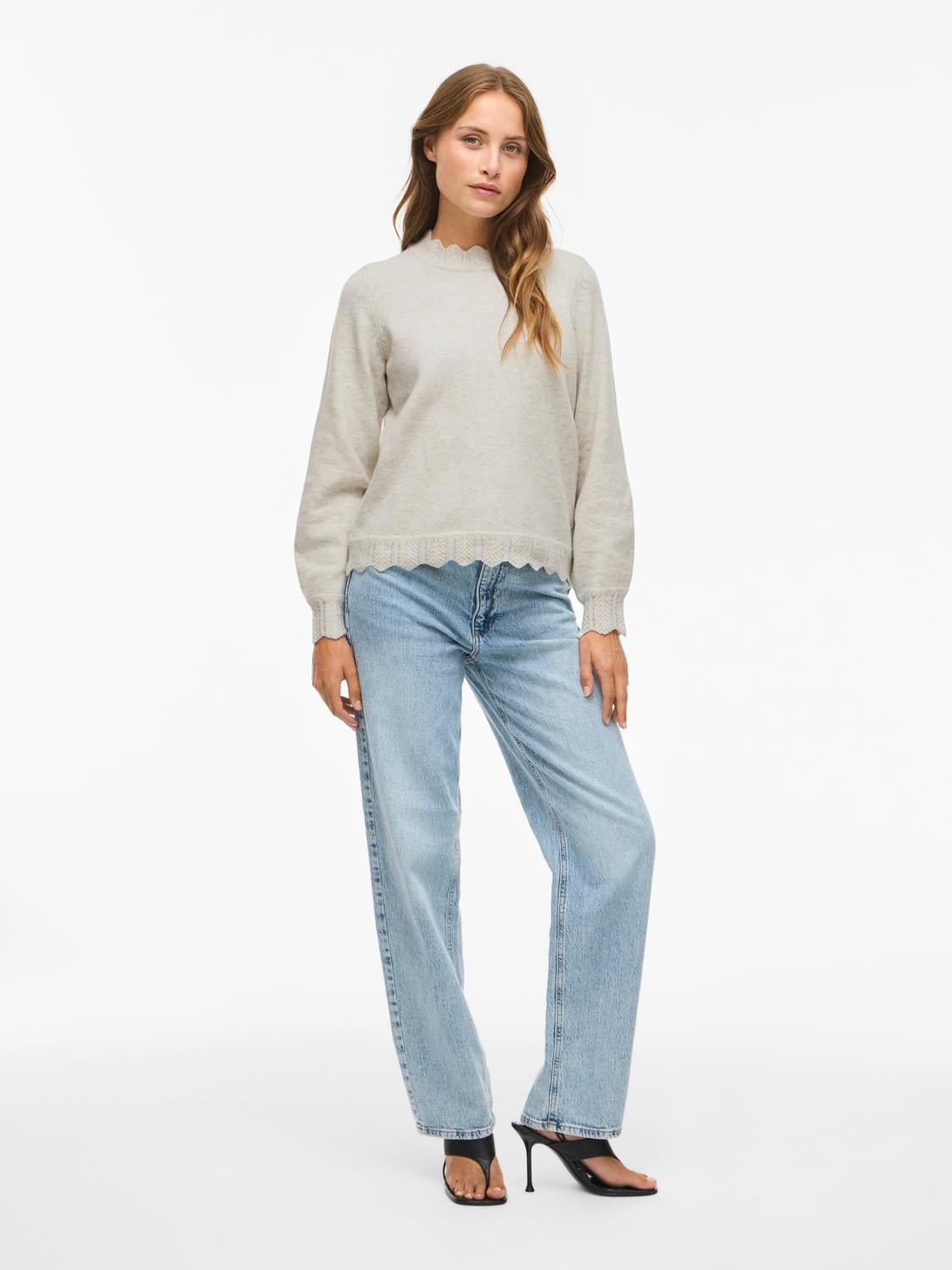 VINIKOLINA Pullover - Super Light Natural Melan - VERO MODA & VILA Bergvik
